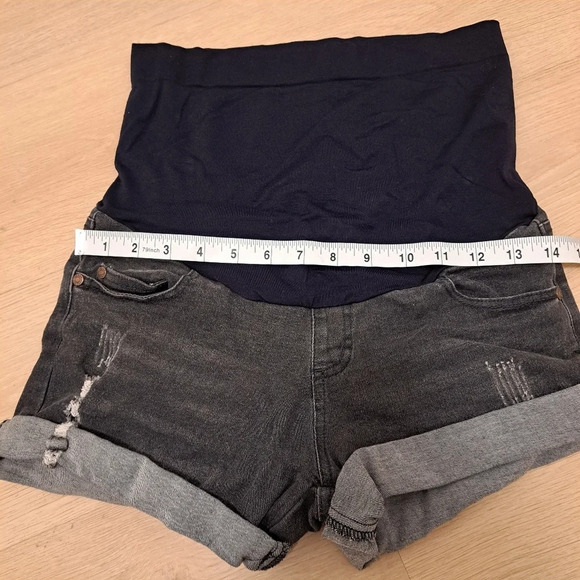 Hofish Grey Black‎ Distressed Over The Belly Shorts Size Small - Picture 4 of 6